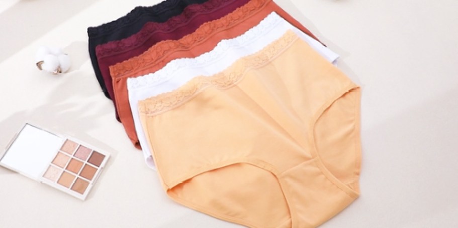 Women’s Cotton Underwear 5-Pack Only $8.99 on Amazon (Reg. $25)