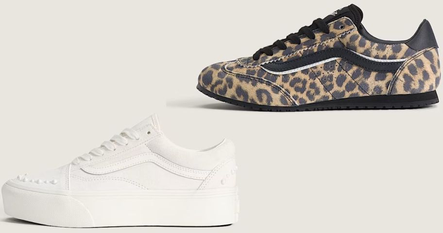 Stock images of two Vans shoes