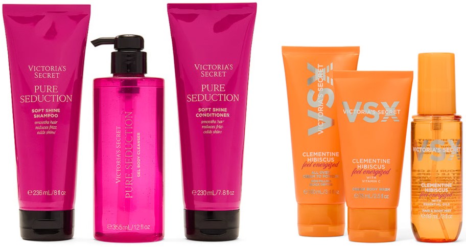 Victoria's Secret Shower 3-Piece Gift Set, 3-Piece Clementine Hibiscus Travel&nbsp;Set