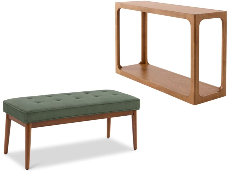 Stock images of Better Homes Accent Bench and Console Table