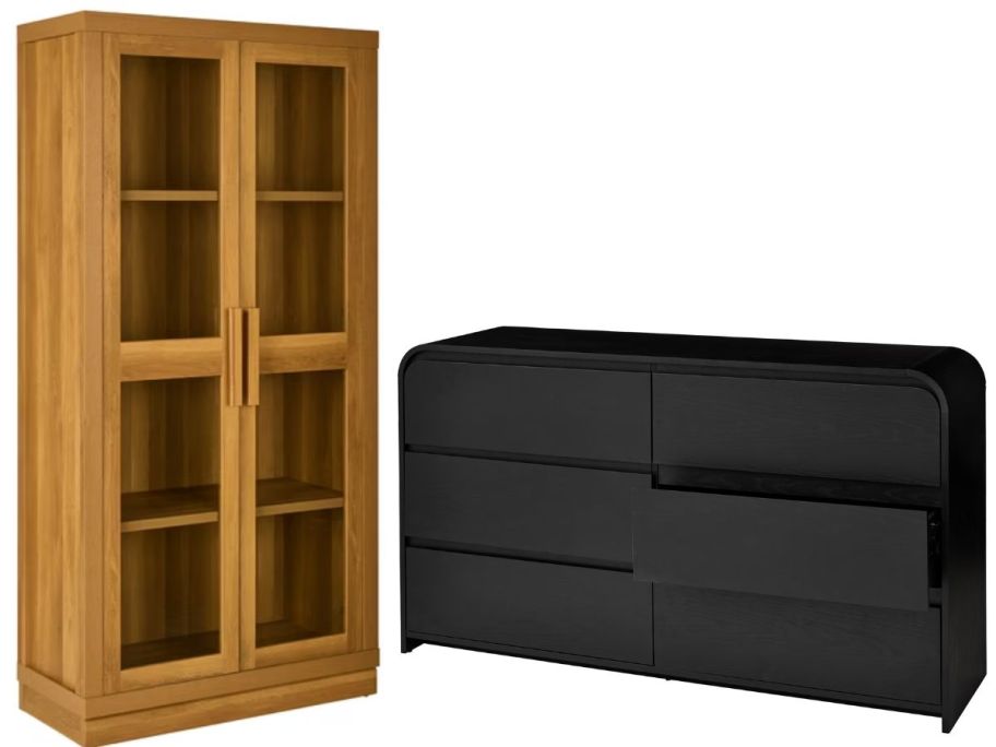 Stock images of a Better Homes and Gardens Accent Cabinet and Dresser