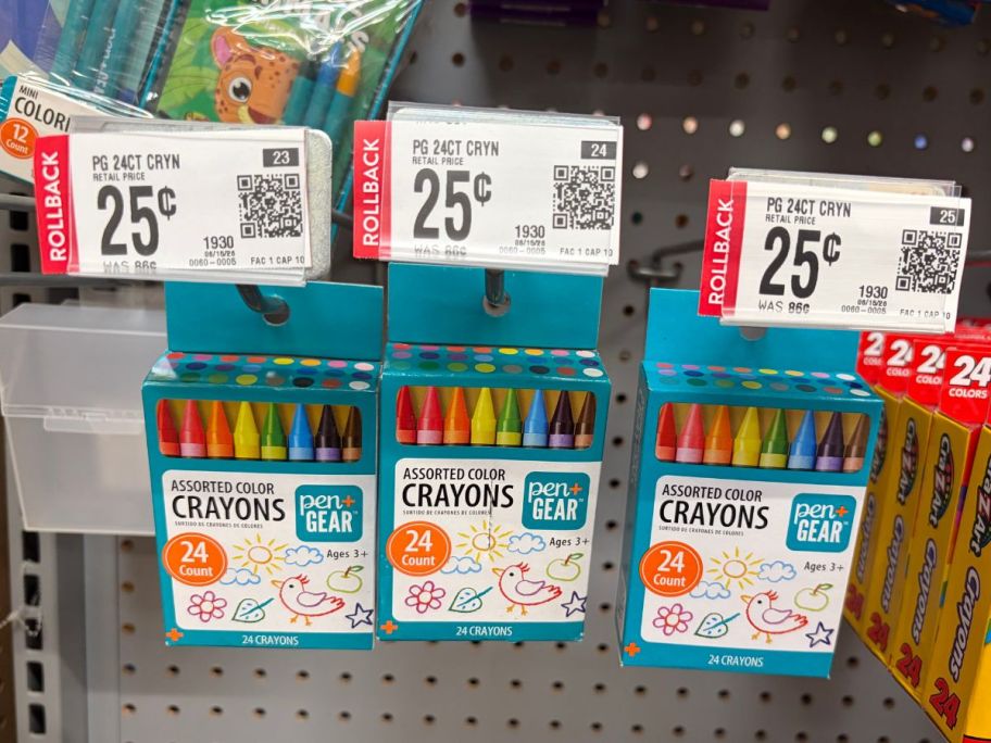 Walmart 25&cent; Pen+Gear Crayons