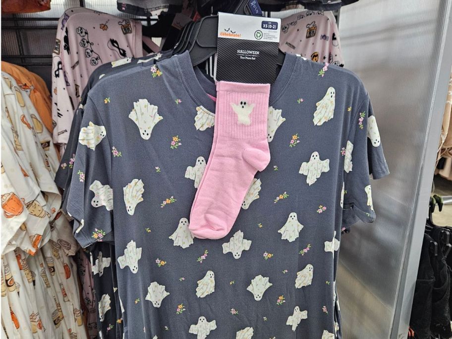 Way To Celebrate Halloween Women's Sleepshirt Top & Socks Set in store