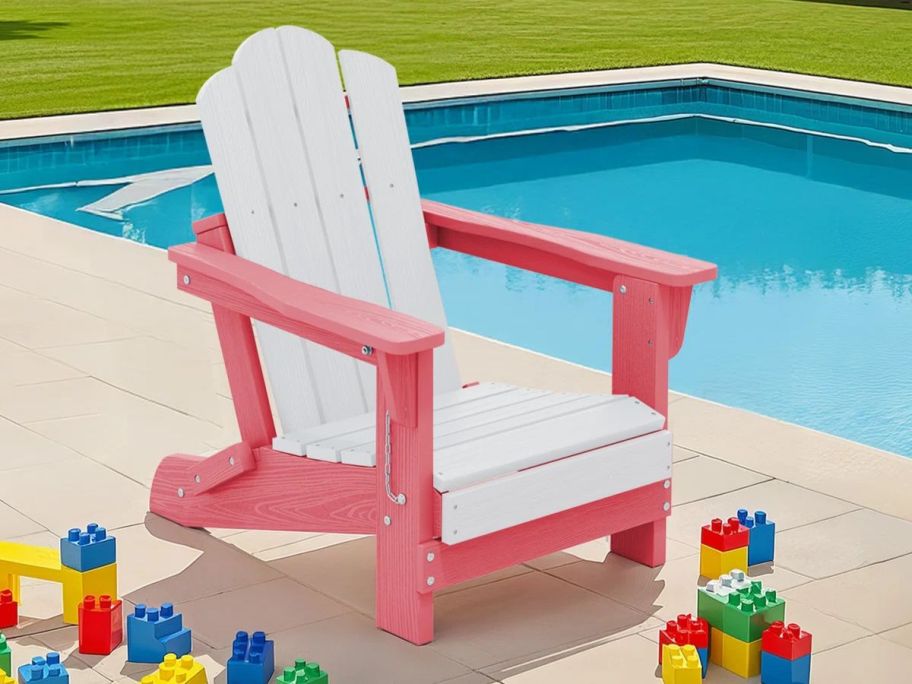 Wrought Studio HDPE Mini Foldable Adirondack Chair