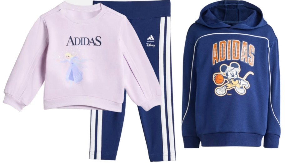 kids adidas sweatshirt set and hoodie