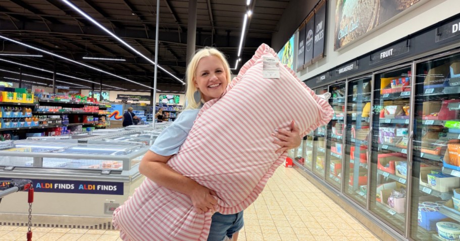 New at ALDI | Body Pillows, Fun Candles, Jelly Shoes & More