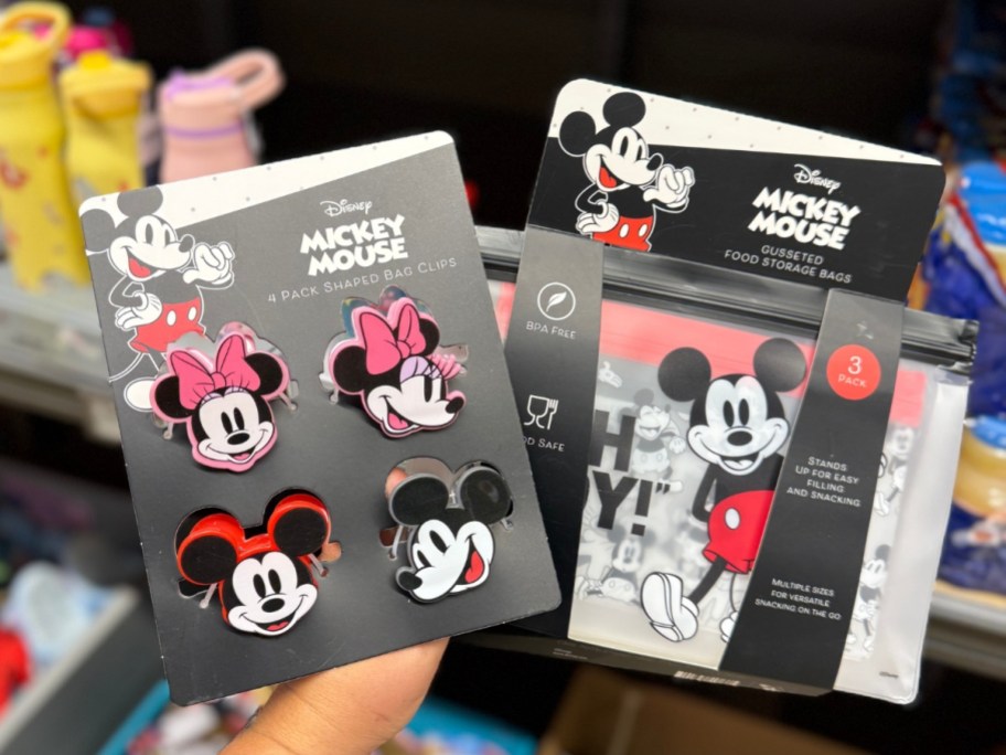Disney chip bag clips and storage bags