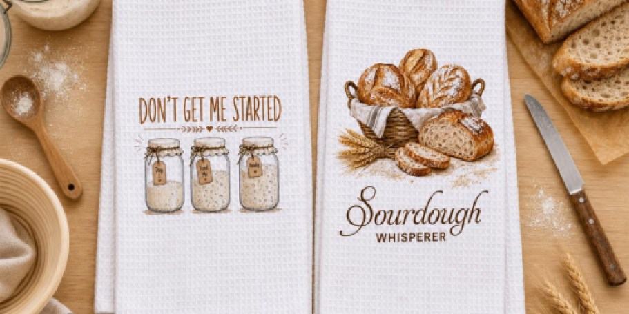 Doughn’t Miss These Adorable Sourdough Kitchen Towels on Amazon