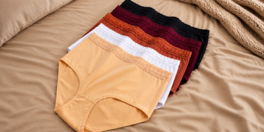 Women’s Comfy Cotton Underwear 5-Pack Only $8.99 on Amazon (Reg. $25)
