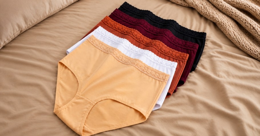 Women’s Comfy Cotton Underwear 5-Pack Only $8.99 on Amazon (Reg. $25)