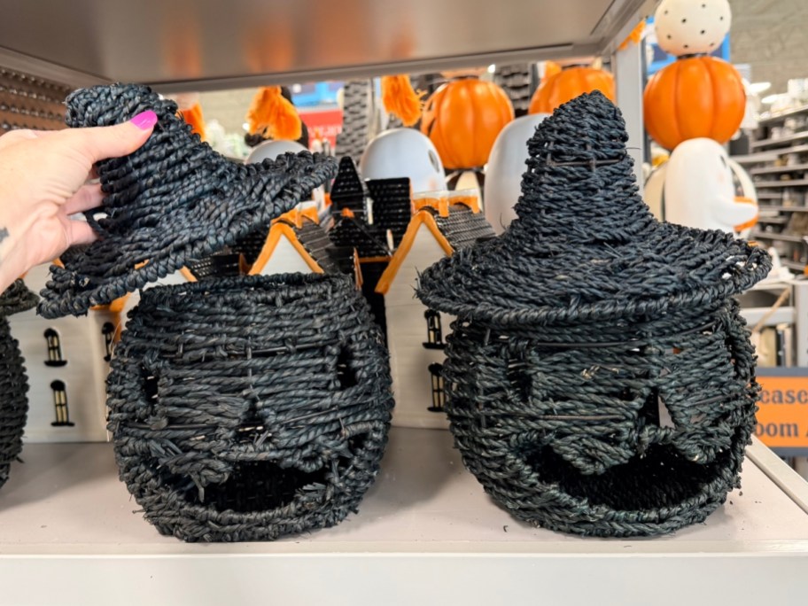 two black sawgrass jack o lanterns