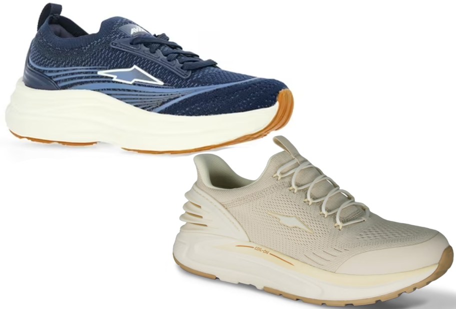 blue and tan womens shoes 