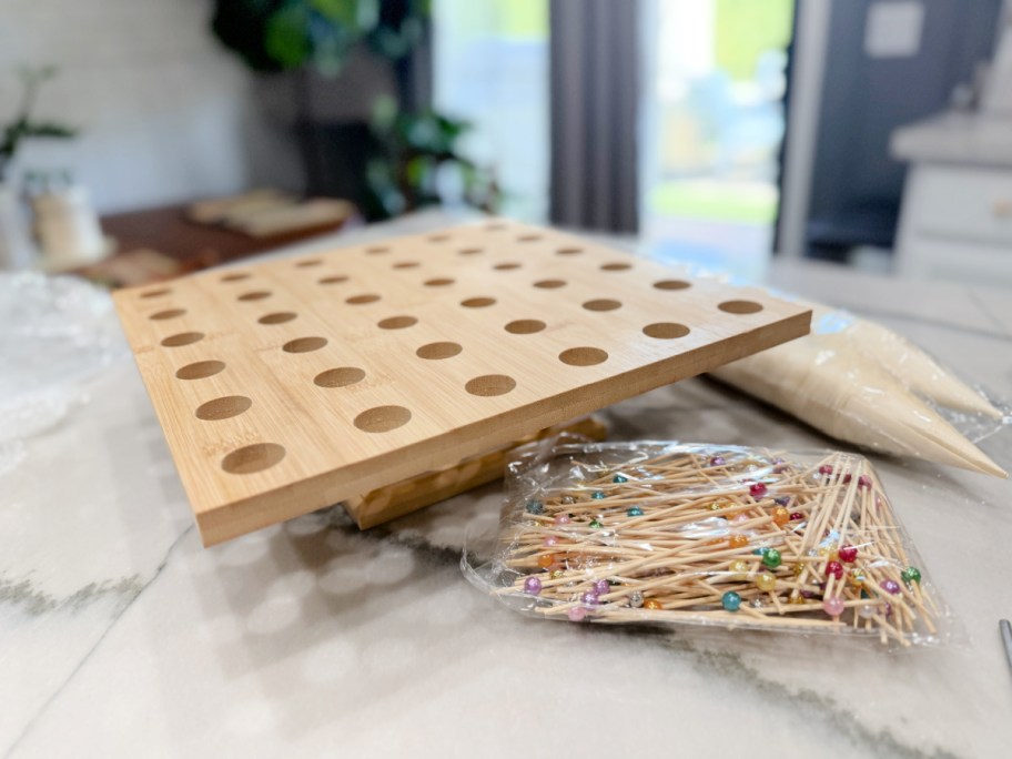 bamboo tray for snack cones from amazon