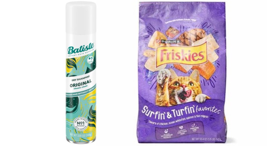 batiste dry shampoo and friskies