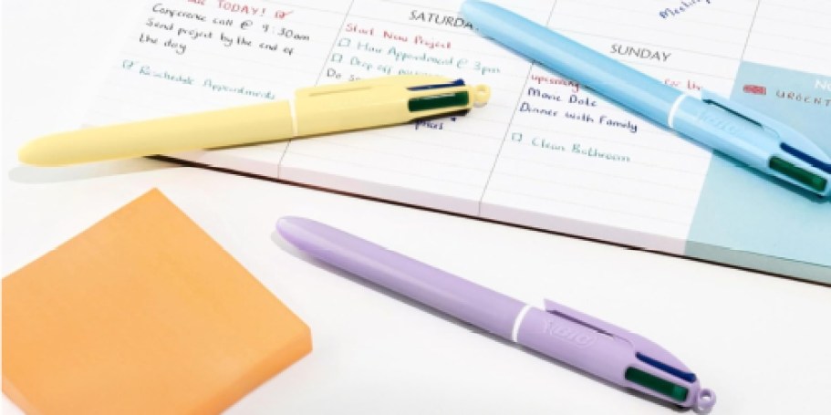 New BIC Pastel 4-Color Pens 6-Pack Just $4.85 Shipped on Amazon (Reg. $12)