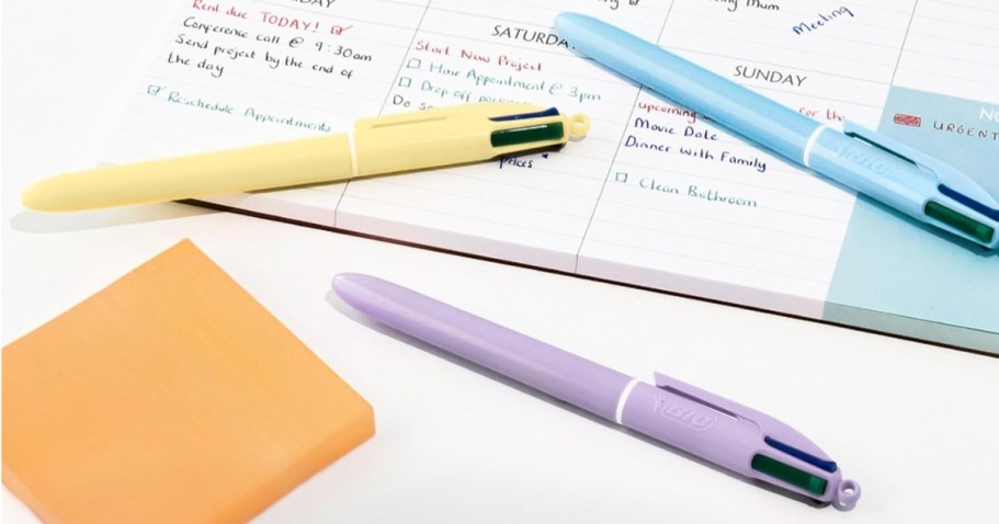 New BIC Pastel 4-Color Pens 6-Pack Just $4.85 Shipped on Amazon (Reg. $12)