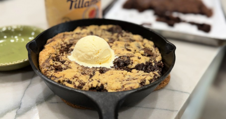 Chocolate Chip Cookie with Gooey Brownie Bites!
