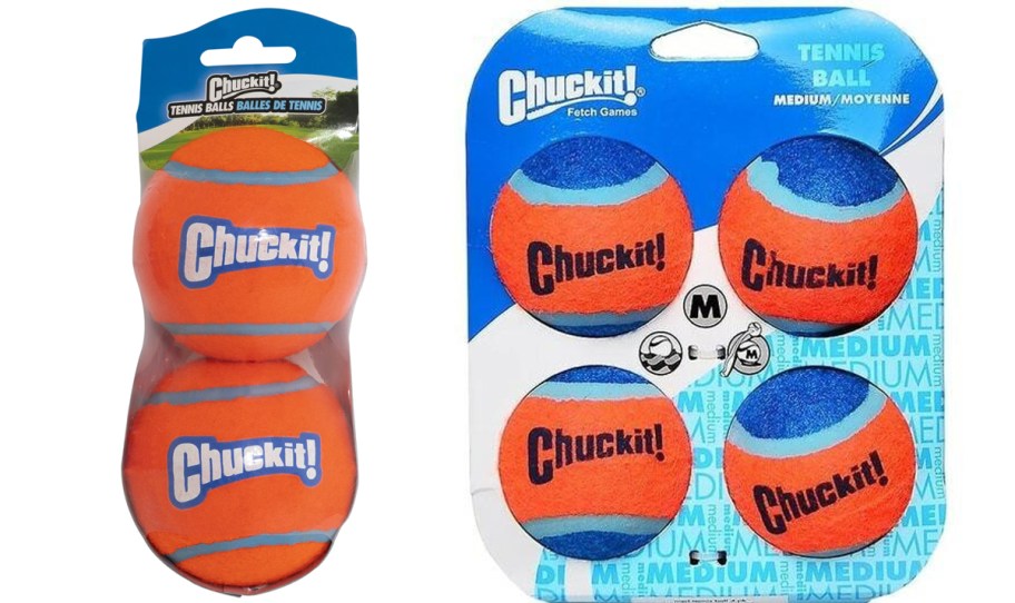 6 chuckit dog toy balls 