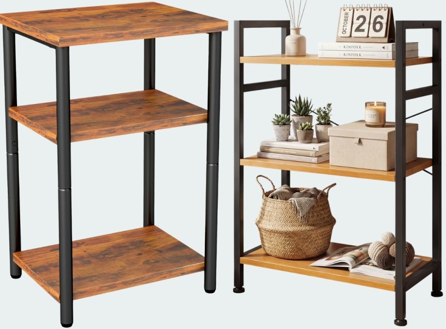 3 tier end table and shelf