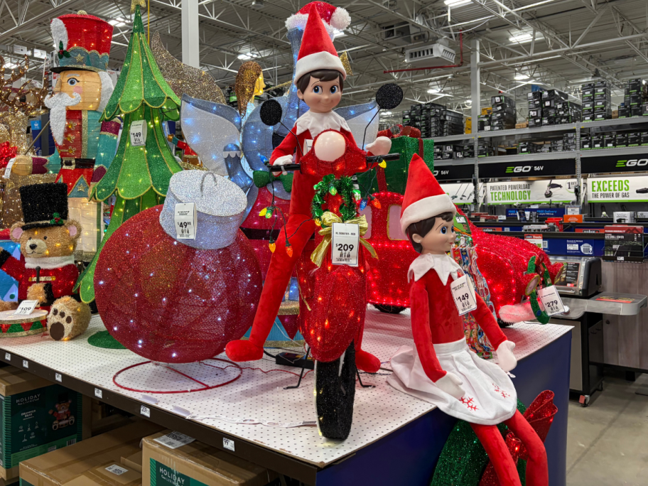 elf on the shelf figures inside lowes