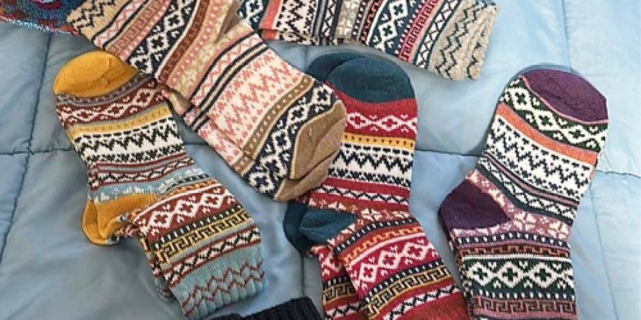 Women’s Wool Blend Socks 5-Packs from $6.99 on Amazon (Reg. $14)