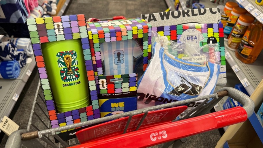a cvs cart with discounted FIFA items