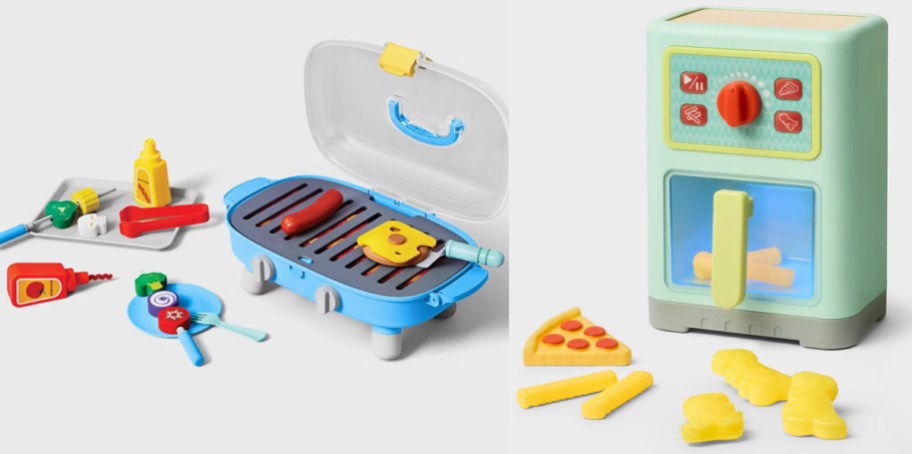air fryer and grill playsets