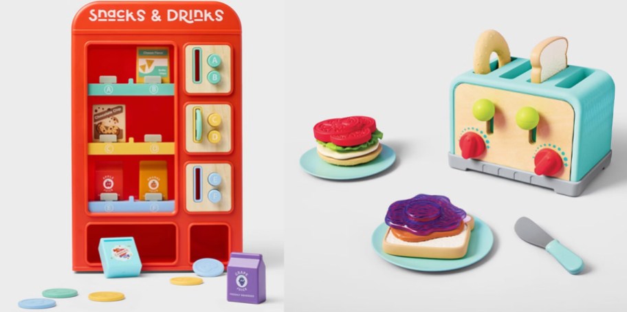 vending machine and toaster playsets