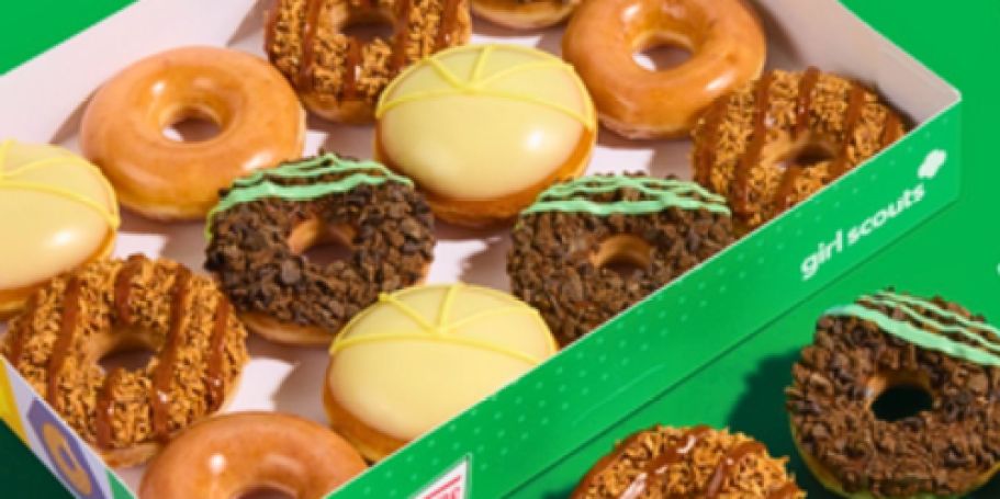 *NEW* Krispy Kreme Girl Scout Cookie Doughnuts Available 7/7