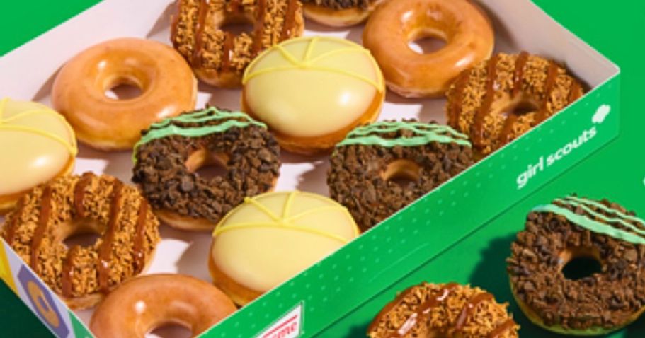 *NEW* Krispy Kreme Girl Scout Cookie Doughnuts Available 7/7
