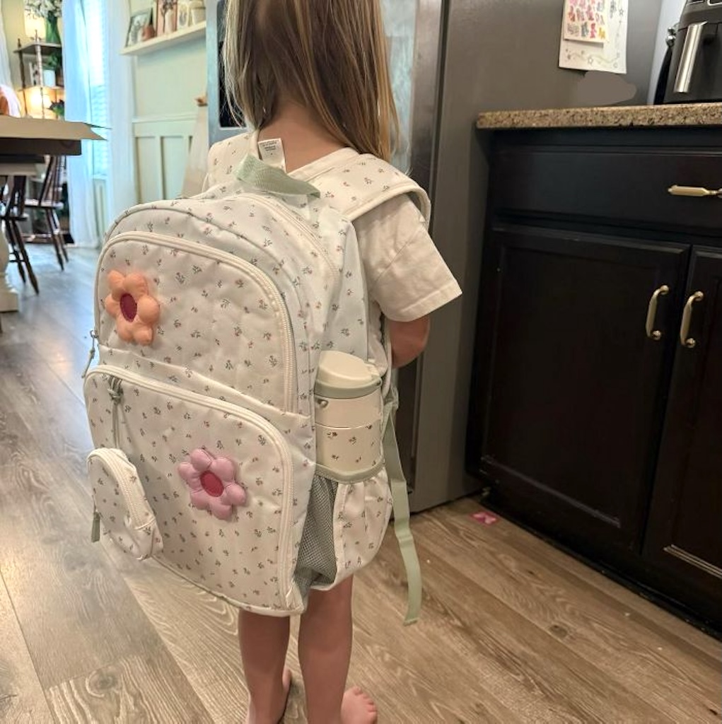 Girl wearing backpack 
