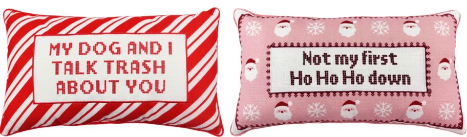 2 christmas lumbar pillows