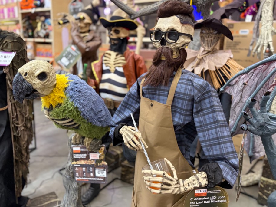 pirate and parrot animatronics