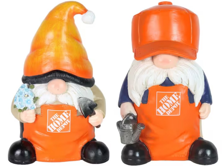 two home depot garden gnomes 