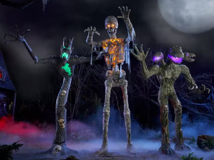tree, mummy, and plant giant animated animatronics 