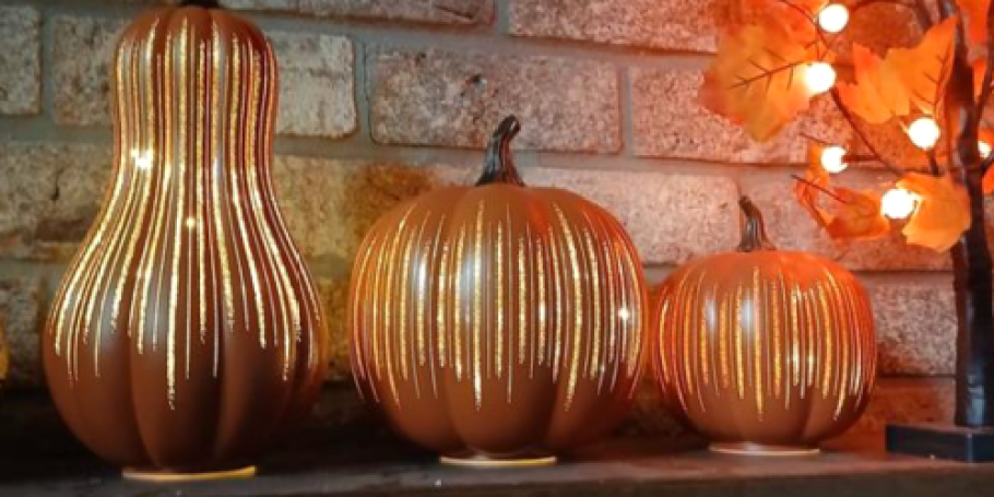 Illuminated Glass Pumpkins Set from $43.48 Shipped (Reg. $60)