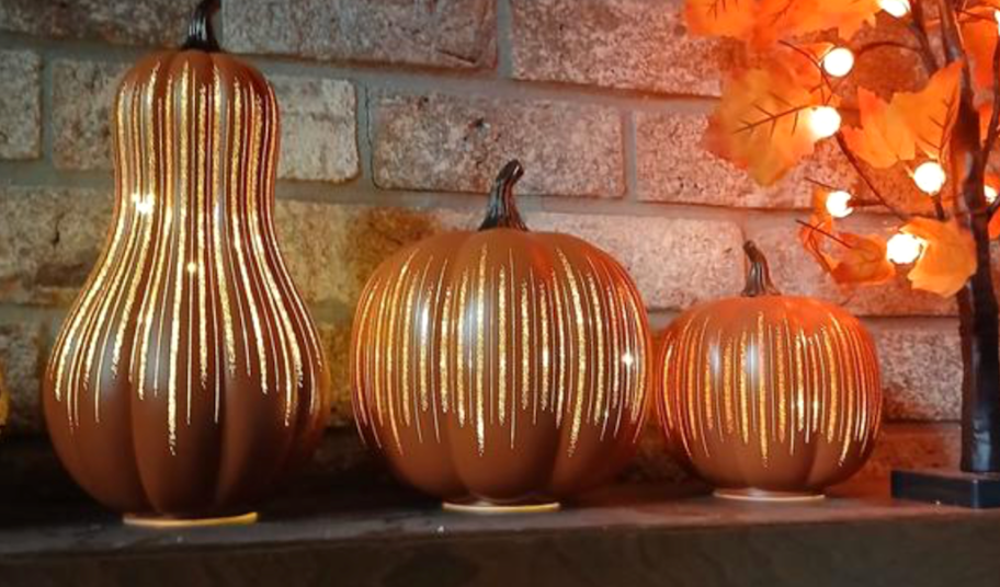 Illuminated Glass Pumpkins Set from $43.48 Shipped (Reg. $60)