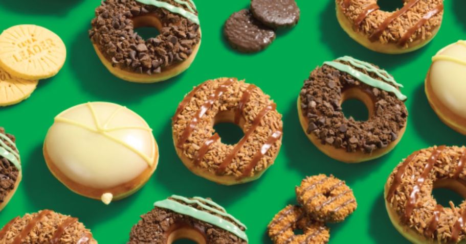 Krispy Kreme Girl Scout Cookie Doughnuts Available NOW (3 New Flavors!)