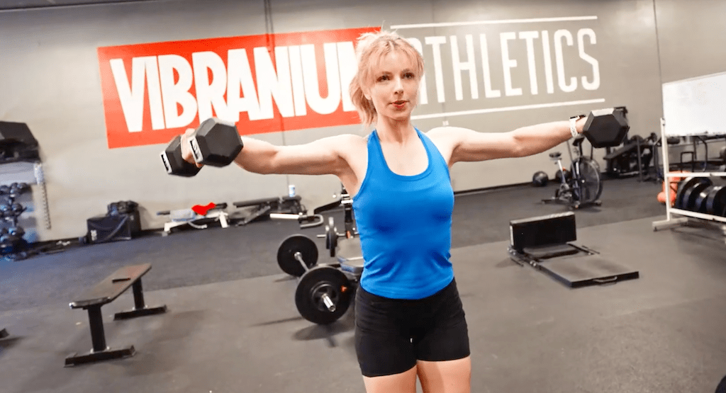 woman wearing lifting tank top