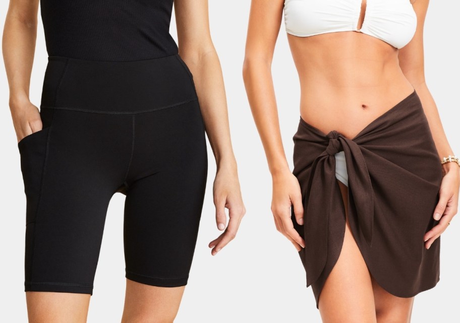 women in loft shorts and sarong skirt
