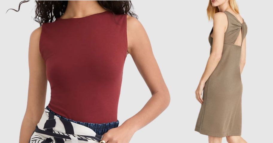 loft top and dress