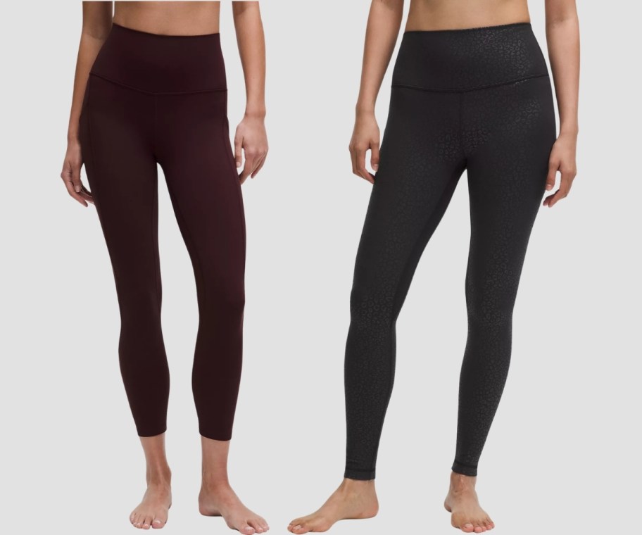two women in leggings