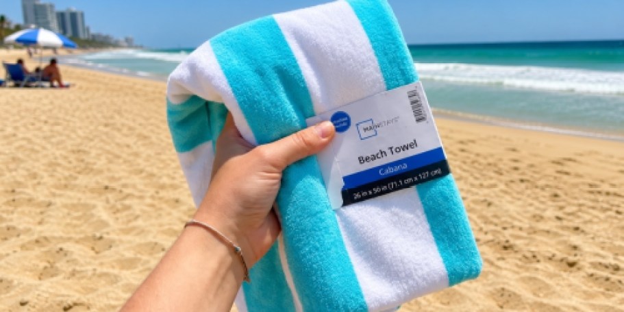 Refresh Your Beach Bag! Mainstays Beach Towels from $3.74 at Walmart.com