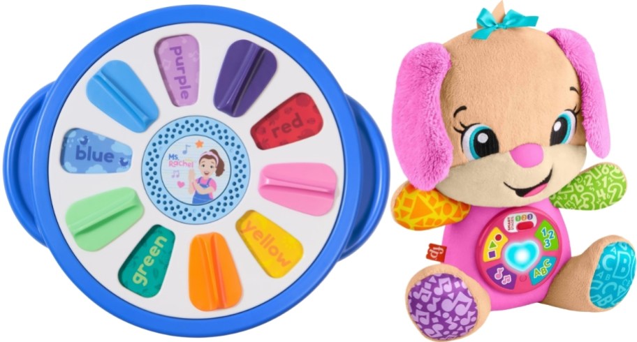 ms rachel learning wheel and laugh and learn pup