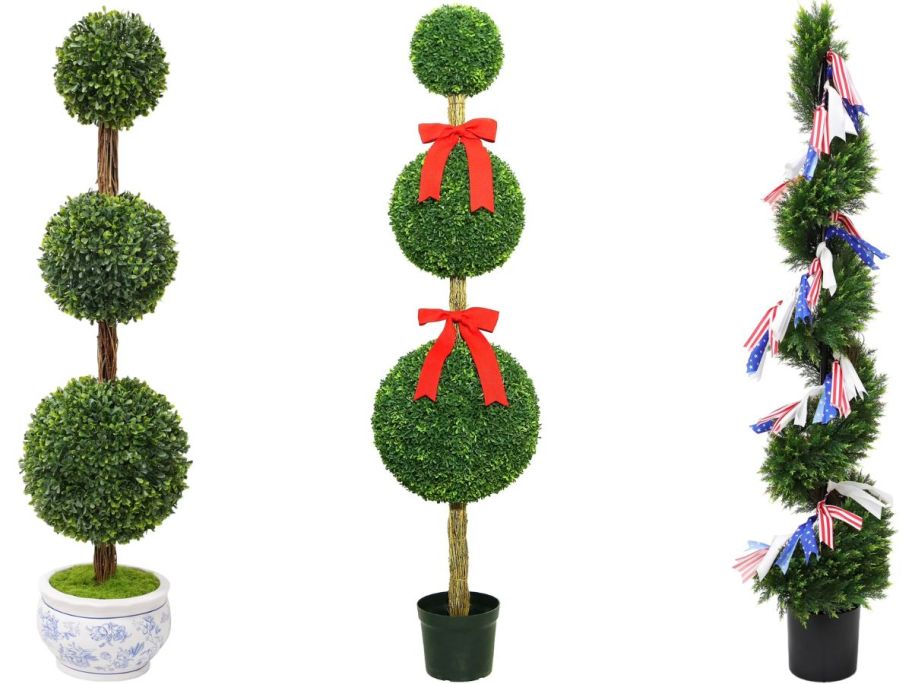 3 My texas house Topiaries