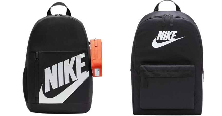 two black nike backpacks