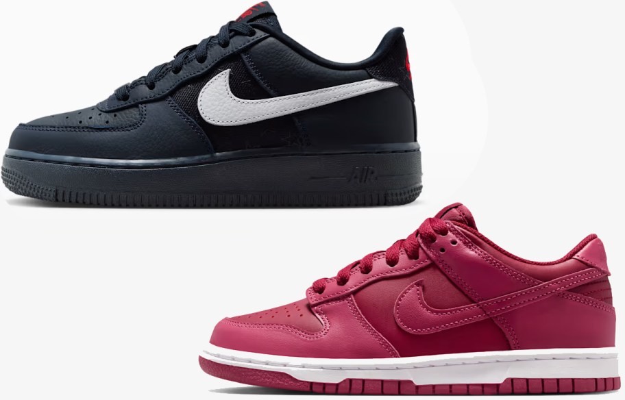 black and red nike shoes