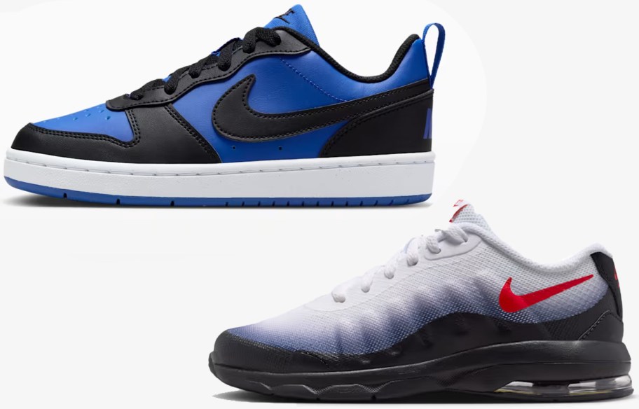 blue and black nike kids shoes