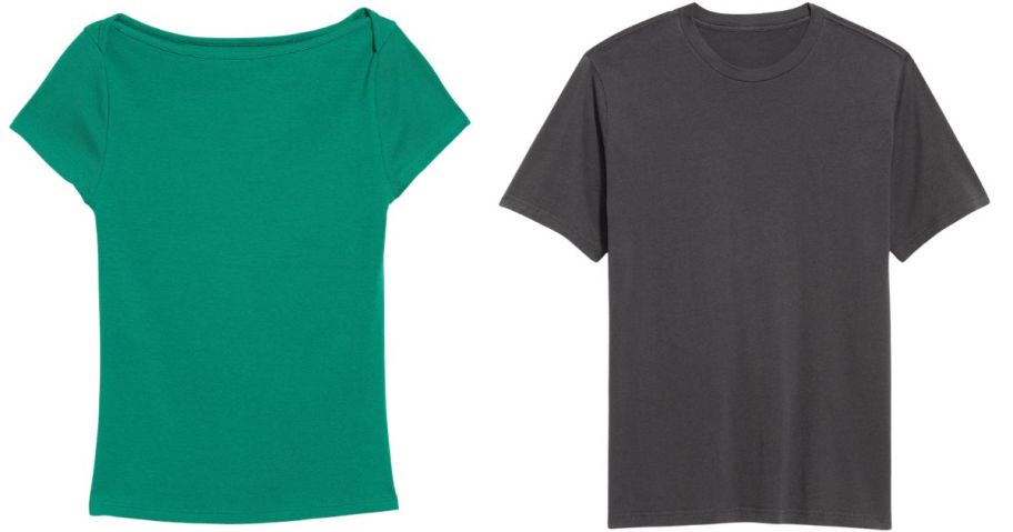 old navy green and grey adult tees