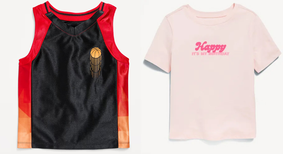 red and black tank top and pink tee 
